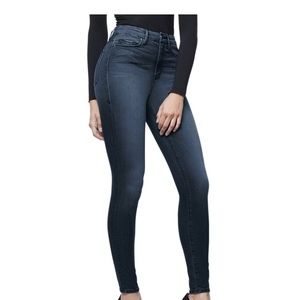 Good American Dark wash high rise skinny jeans